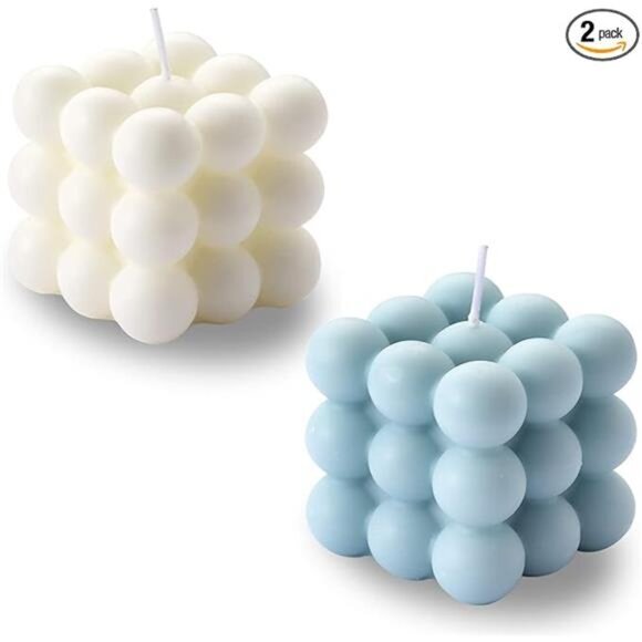 Bubble Candle - Cube Soy Wax Candles, Home Decor Candle, Scented Candle Set 2 - Picture 7 of 7